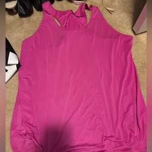 Lululemon Pink Tank atop size 14